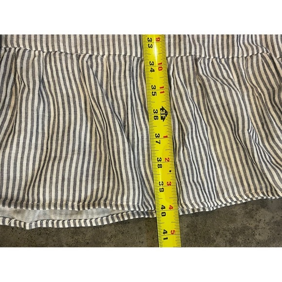 MIOU MUSE Navy Striped Gauze Maxi Dress Sleeveless Medium NWT - Picture 8 of 8